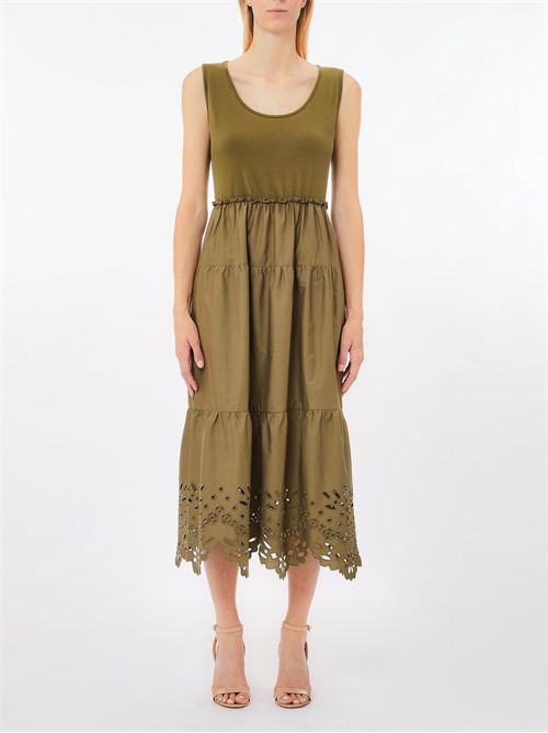 Abito in cotone con ricami LIU JO | WA5166T4853/X0680